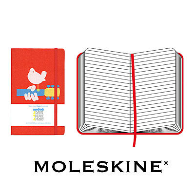 Записная книжка Moleskine, "Woodstock - Music" (в линейку), Large, красная оказывается в руках людей неординарных инфо 403b.