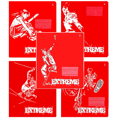 Набор тетрадей "Extreme", 5 шт 100-1140 Состав 5 тетрадей в линейку инфо 1053b.