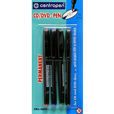 Набор маркеров "CD/DVD-PEN", 4 цвета см Длина маркера: 13,5 см инфо 1106b.