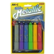 Мелки "Metallic" 3 в 1, 6 шт 10,5 см Состав 6 красок инфо 1196b.