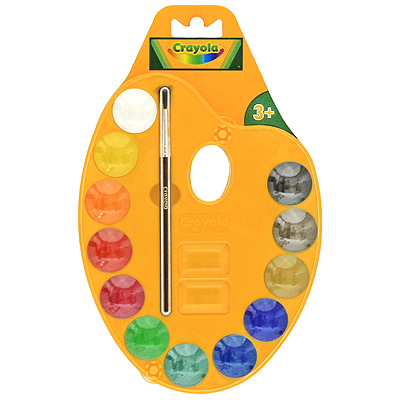 Палитра с красками и кистью "Crayola" Состав 12 красок, кисть, палитра инфо 1295b.