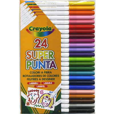 Набор тонких фломастеров "Crayola", 24 шт Изготовитель: Китай Состав 24 фломастера инфо 1344b.
