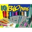Фломастеры "Blopens" (10 фломастеров и 4 трафарета) блопенов, 1 инструкция по применению инфо 1348b.