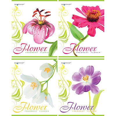 Набор тетрадей "Flower", 4 шт Состав 4 тетради в клетку инфо 1614b.