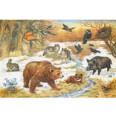 Игра-мозаика "Времена года Весна" см Состав Основа, элементы мозаики инфо 5402e.