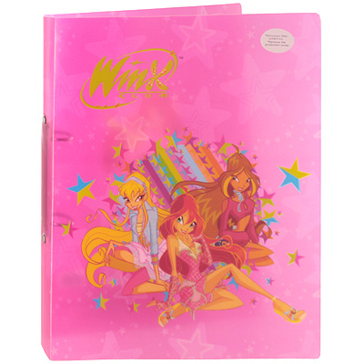 Папка на кольцах "Winx Club" 65160 Материал: пластик, металл Изготовитель: Китай инфо 5683e.