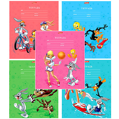 Набор тетрадей "Looney Tunes", 4 шт Состав 4 тетради в линейку инфо 5701e.