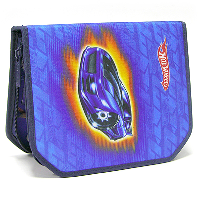 Пенал одностворчатый "Hot Wheels" с наполнением 26 предметов 15,5 см х 3 см инфо 5830e.
