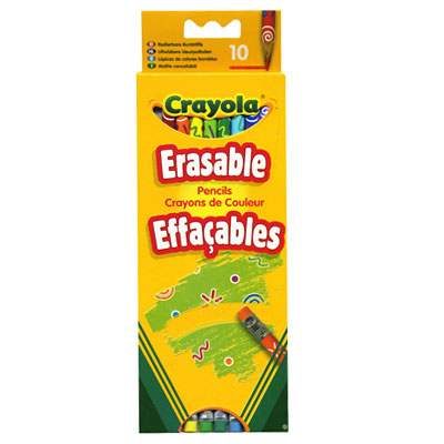Набор цветных карандашей "Crayola" с ластиками, 10 шт Состав 10 карандашей с ластиками инфо 5902e.