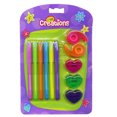 Канцелярский набор "Crayola Creations" зажима, 2 рулончика со скотчем инфо 6133e.